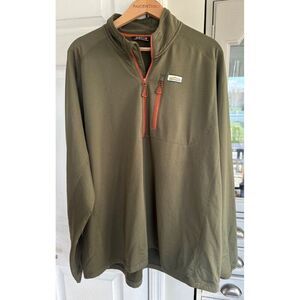 Orvis Horseshoe Hills Fleece 1/4-Zip Olive Green Men's XXL